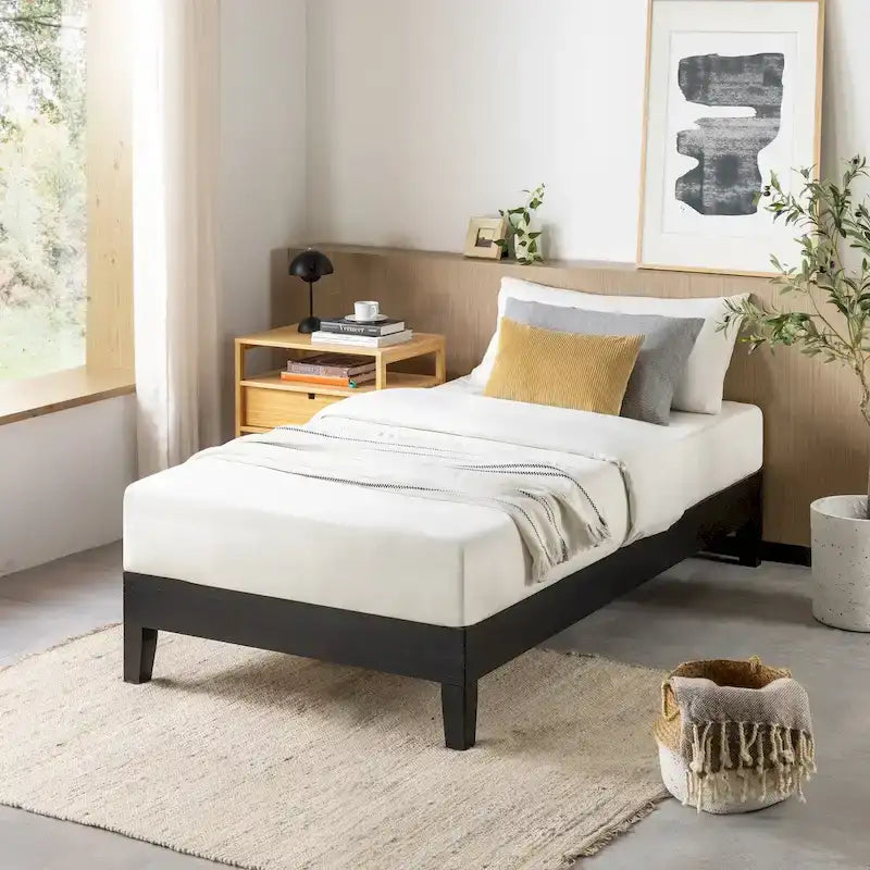 Solid Wood 12-inch Platform Bed Frame