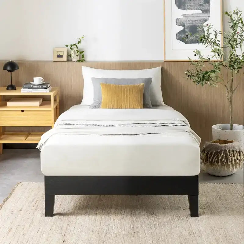 Solid Wood 12-inch Platform Bed Frame