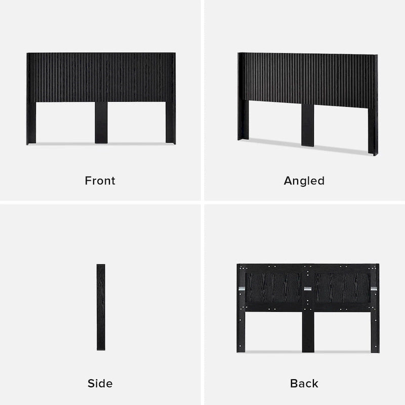 Headboard, 62.4 Wide Headboard Only, Wood Headboard, Modern Farmhouse, Boho, Wall Mount, Fluted Panel