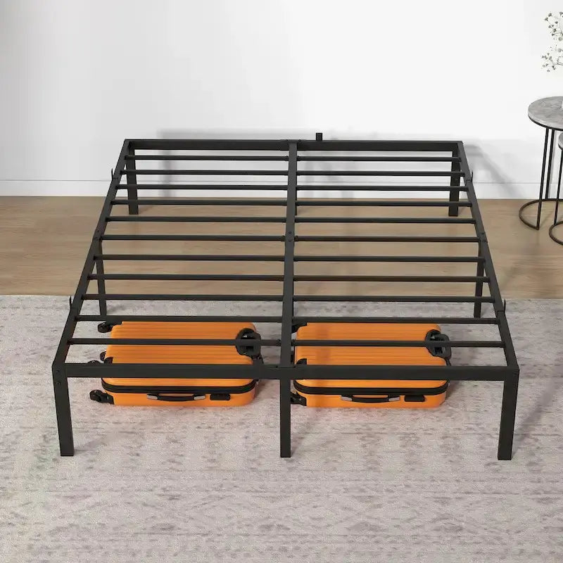 14 Inch Bed Frame with Storage, Load Up to 800Lbs,No Box Spring Needed