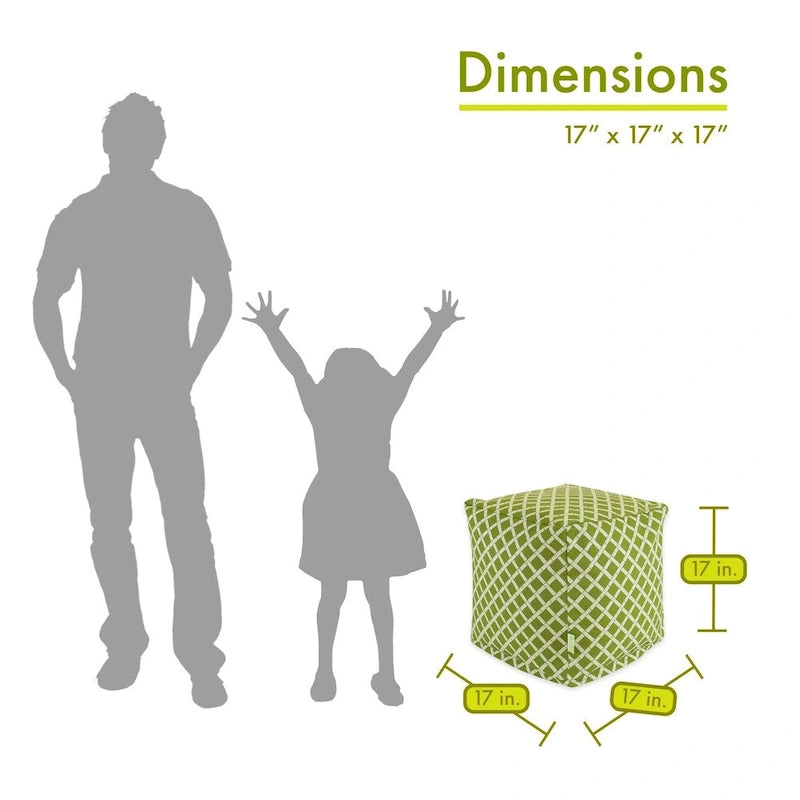 Bambus-Ottomane/Pouf-Würfel für drinnen und draußen
