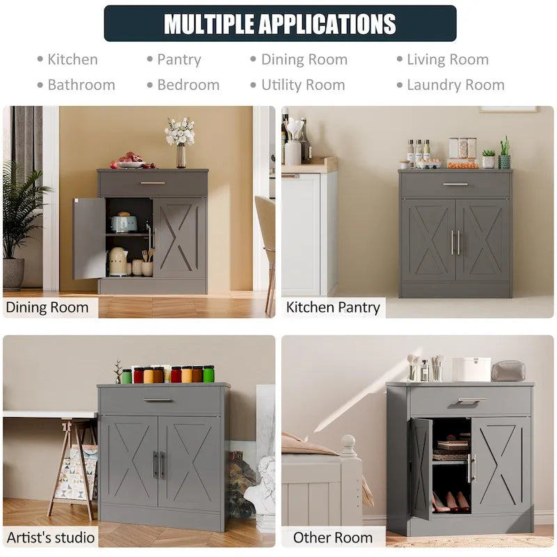Sideboard-Buffetschrank, Küchenschrank mit Stauraum