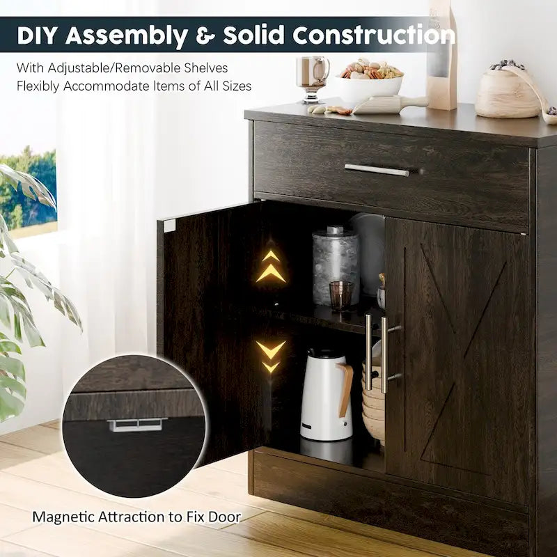 Sideboard-Buffetschrank, Küchenschrank mit Stauraum