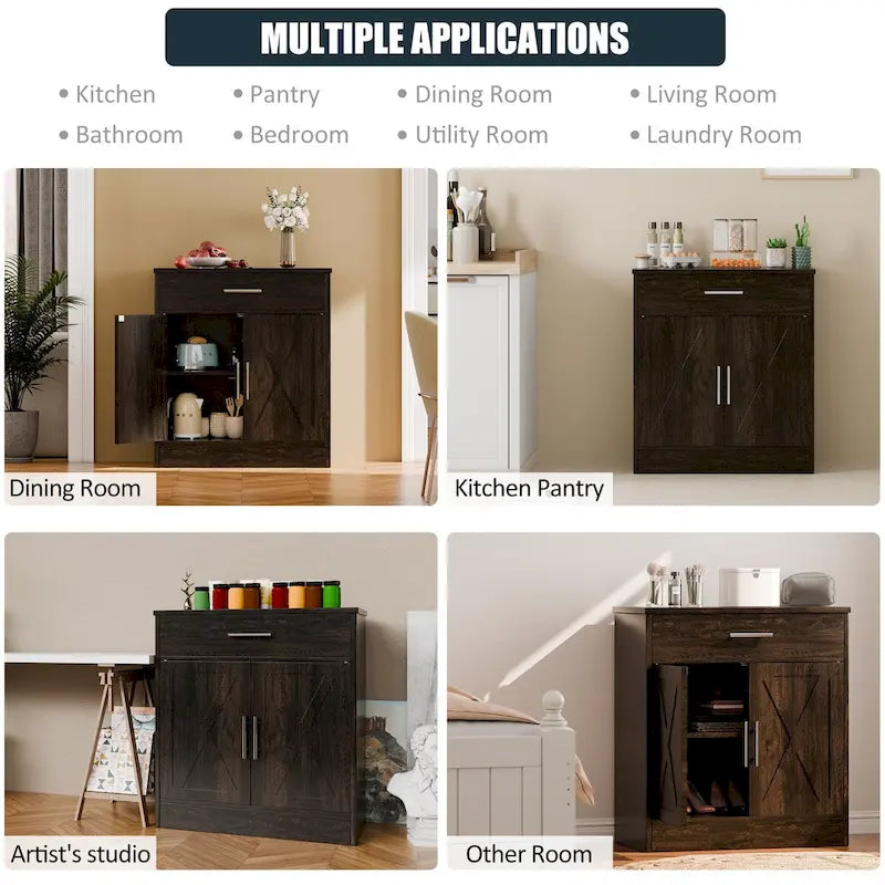 Sideboard-Buffetschrank, Küchenschrank mit Stauraum