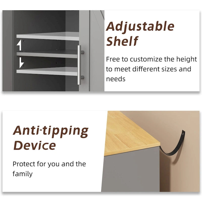 Sideboard-Buffetschrank, Küchenschrank mit Stauraum
