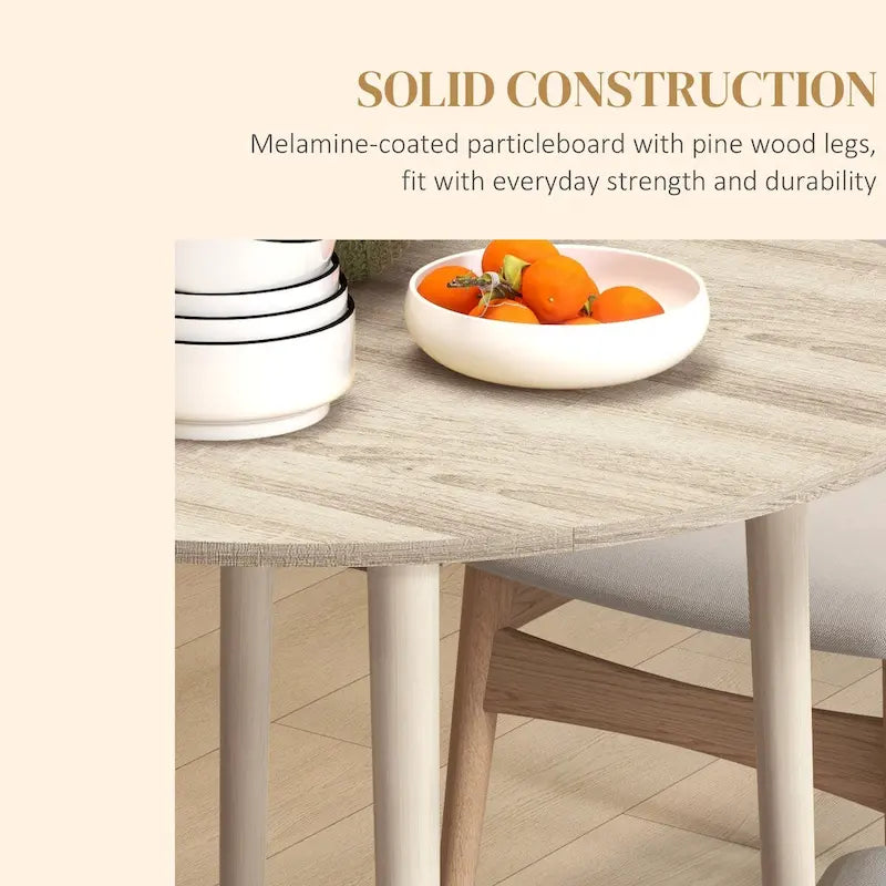 Mesa de comedor redonda plegable de 35, mesa extensible plegable para espacios pequeños, mesa de cocina pequeña con patas de madera maciza