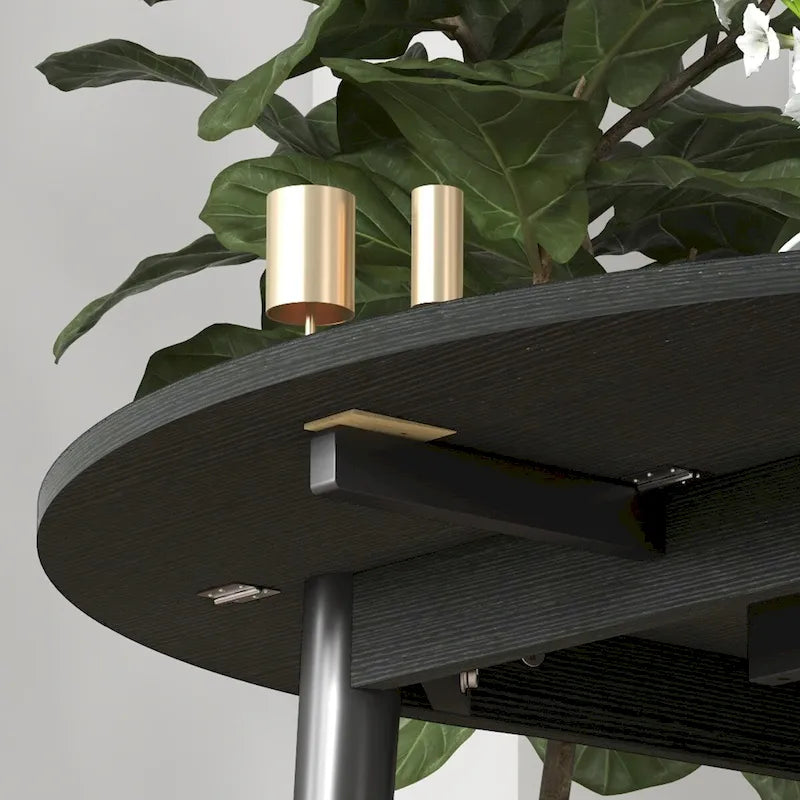 Mesa de comedor redonda plegable de 35, mesa extensible plegable para espacios pequeños, mesa de cocina pequeña con patas de madera maciza