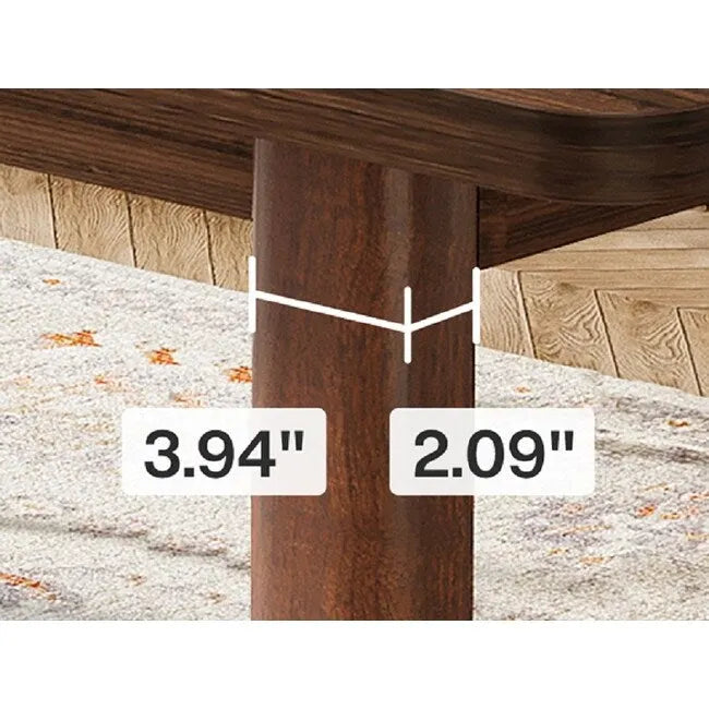 Dining Table for 4-6 People, 63-Inch Farmhouse Kitchen Table with Solid Wood Legs
