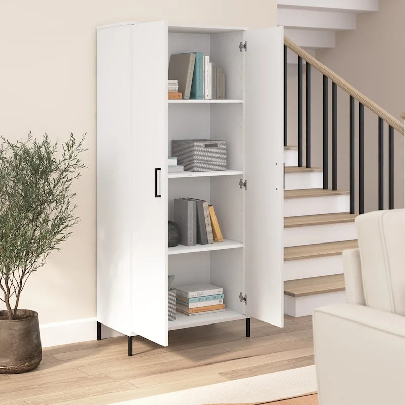 Tall Storage Cabinet with Doors by
