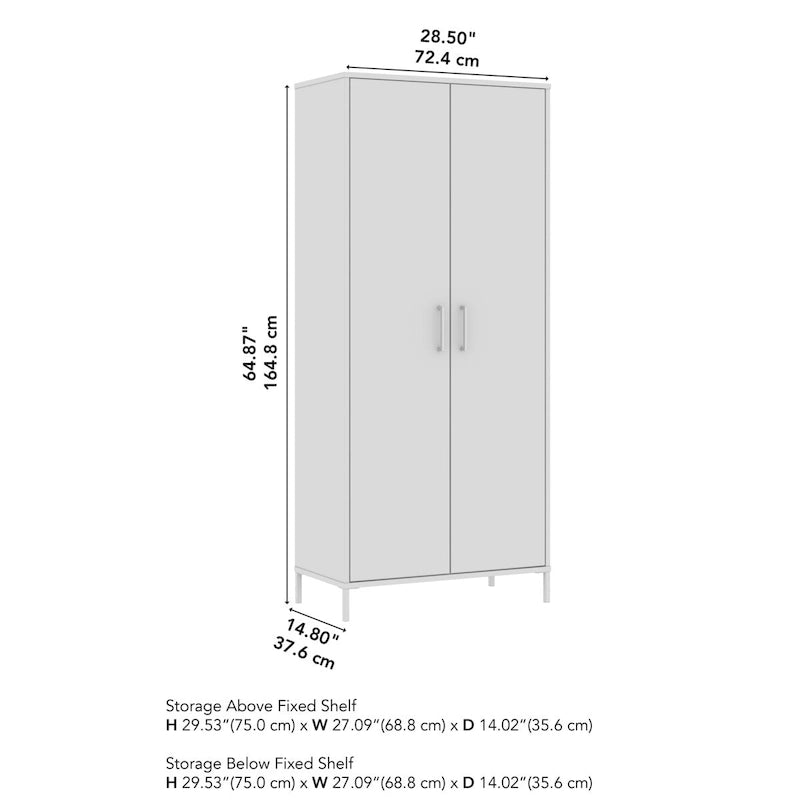Tall Storage Cabinet with Doors by