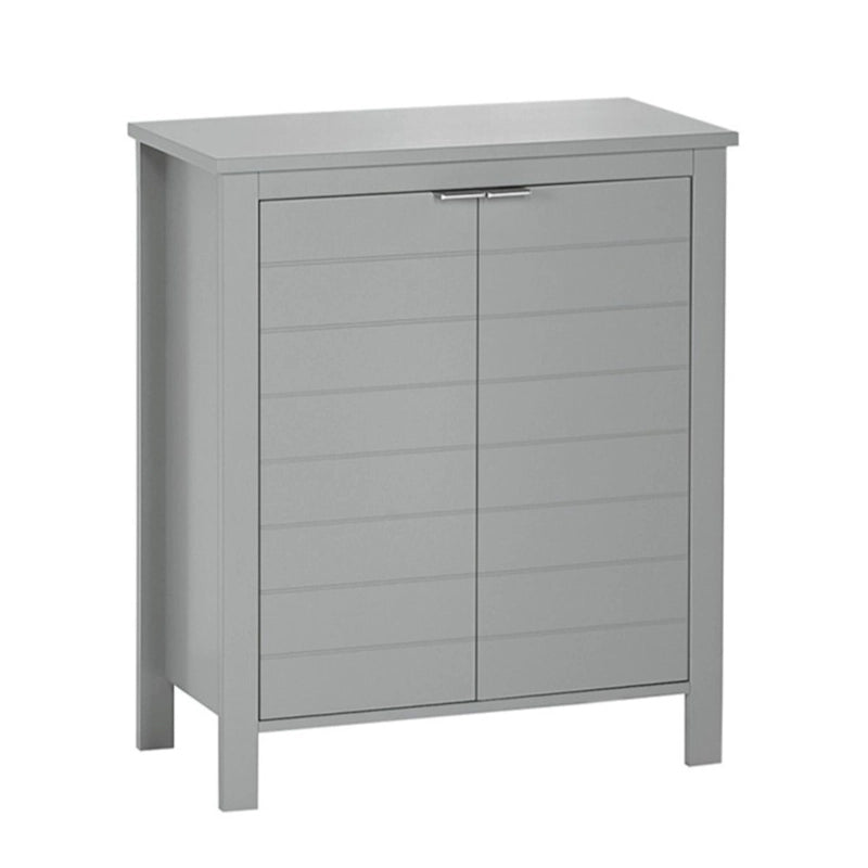 Two-Door Bathroom and Laundry Storage Cabinet with Adjustable Shelf - N/A