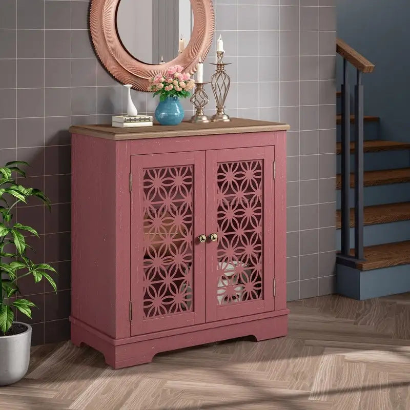 31 in. Rustic Bathroom Bedroom Accent Storage Cabinet